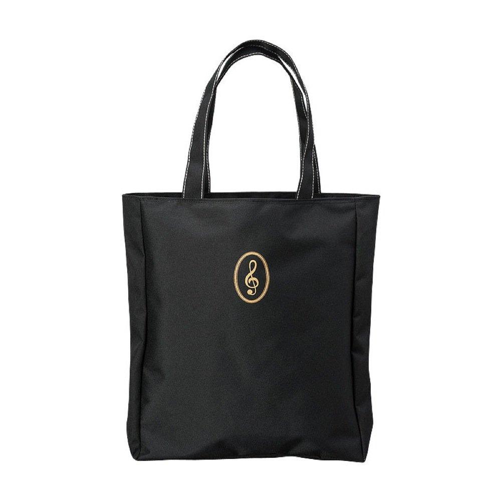 

Nakano Music Lesson Bag, Zip Top, Classical Treble Clef, Black Gold, BG340FGCBLG