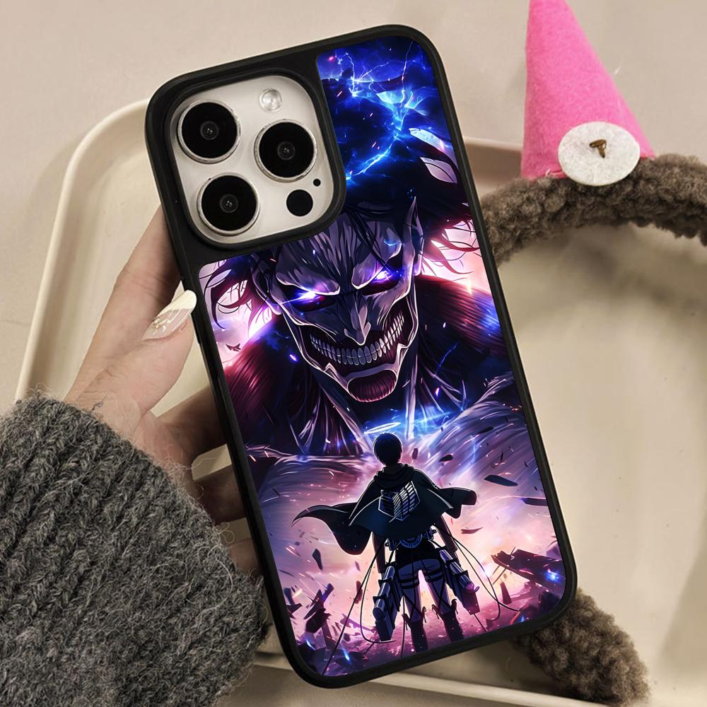 AOT Eren Yeager Matte Surface  Mobile Phone Case for iPhone 17 16 15 14 13 12 11 Air Pro Max Plus Colorful Cover