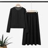 ZANZEA Women Long Sleeve Blouse and Long Skirts Fashion Two Piece Suit Sets