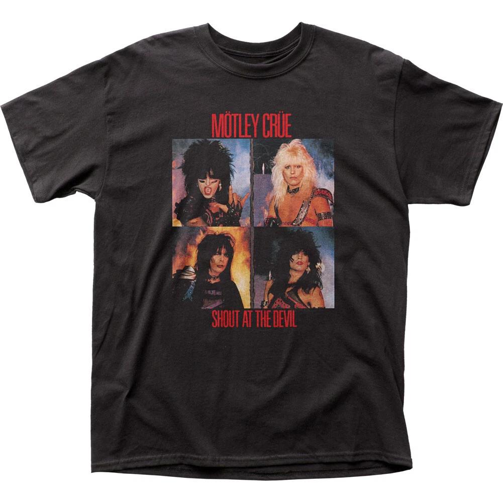 Motley Crue Panels T Shirt Mens Rock And Roll Music Classic Band Tee New Black