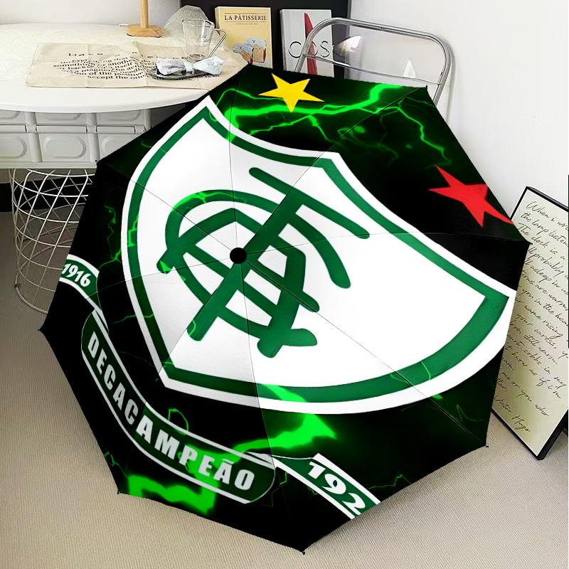 1PC America Futebol Club Printed Umbrella Folding umbrella, automatic umbrella 8-Frame for Travel, camping Fan gifts Christmas Gifts