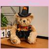 Witch Halloween Teddy Bear Plush Doll With Pumpkin Pattern Festive Gifts Decor