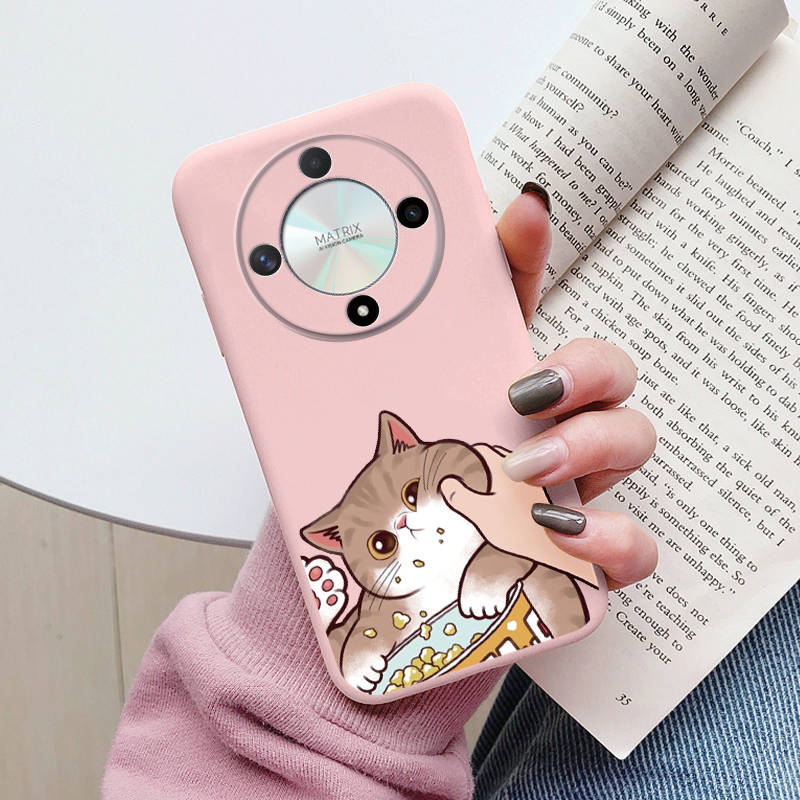 

Cartoon Case For Huawei Mate 20 Lite 20 Nova 8i Honor 50 Lite Magic5 6 7 LITE 5G X9c X9A X9B Cute Balck Cat Cover Soft TPU Shell Honor X9c