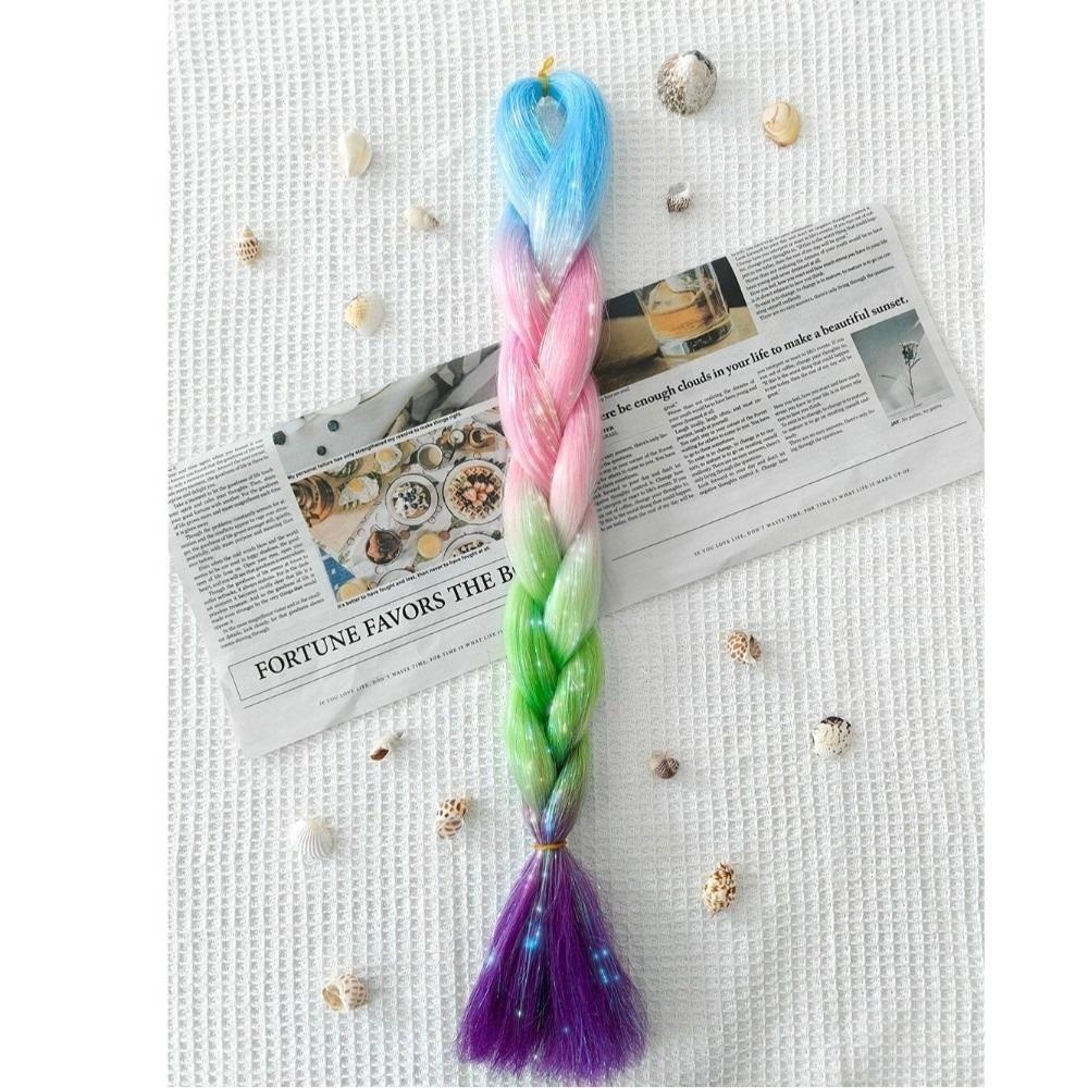 

Ombre 24-Inch Braided Hair Extensions Synthetic Jumbo Braids Festival Party N5