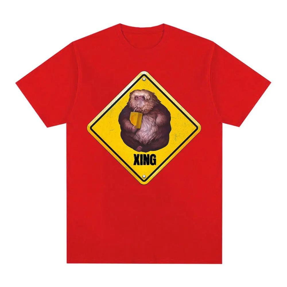 2026 Fun Xing Xing Monkey Meme Graphic Popular Virus Cross Logo Tshirt Extralarge Tshirt Plus Size Unisex Best Selling tops S