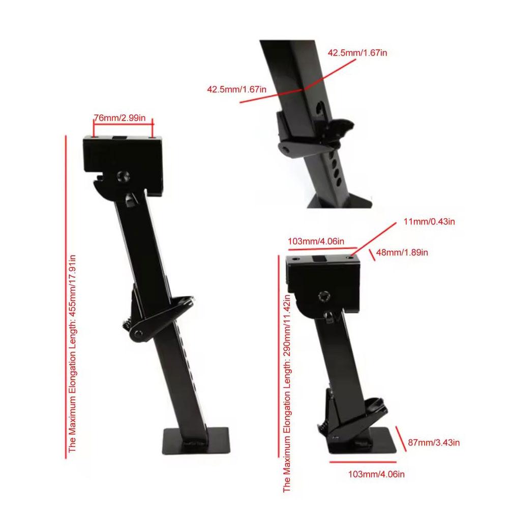 Trailer Stabilizer Jacks Adjustable Stabilizer Jack 650lbs Lifting Capacity Telescoping Swing Down Outriggers 2 Color