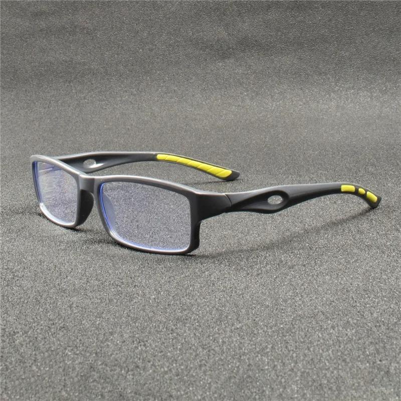 2PCS Sport Style Reading Glasses Anti Blue Light Rectangular PC Frame Non Prescription Eyewear for Men Women