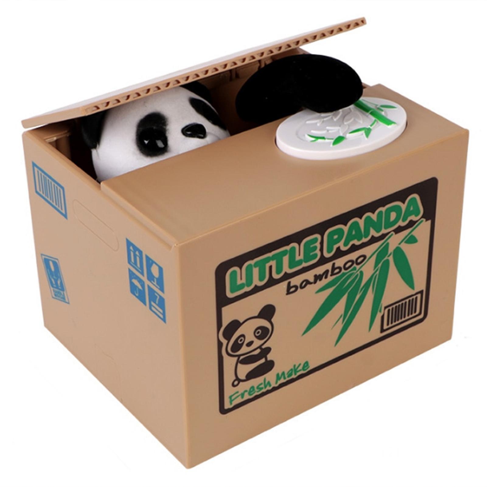 

Пластиковый электронный депозитный ящик для денег, автоматизированная панда, котенок, украсть монеты, креативная копилка, милая игрушка для детей, подарок