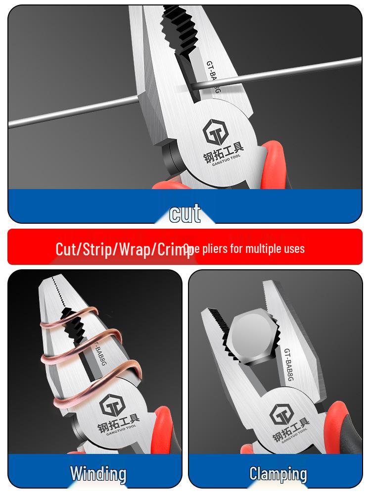 Electrician's Special 6-Inch Multi-Function Needle-Nose & Diagonal-Nose Pliers Set, Industrial Grade, Labor-Saving Design