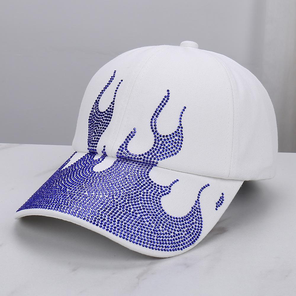Fashion Hot-drilling Flame Baseball Cap for Men and Women Outdoor Personalized Street Style Sunshade and Sunscreen Cap