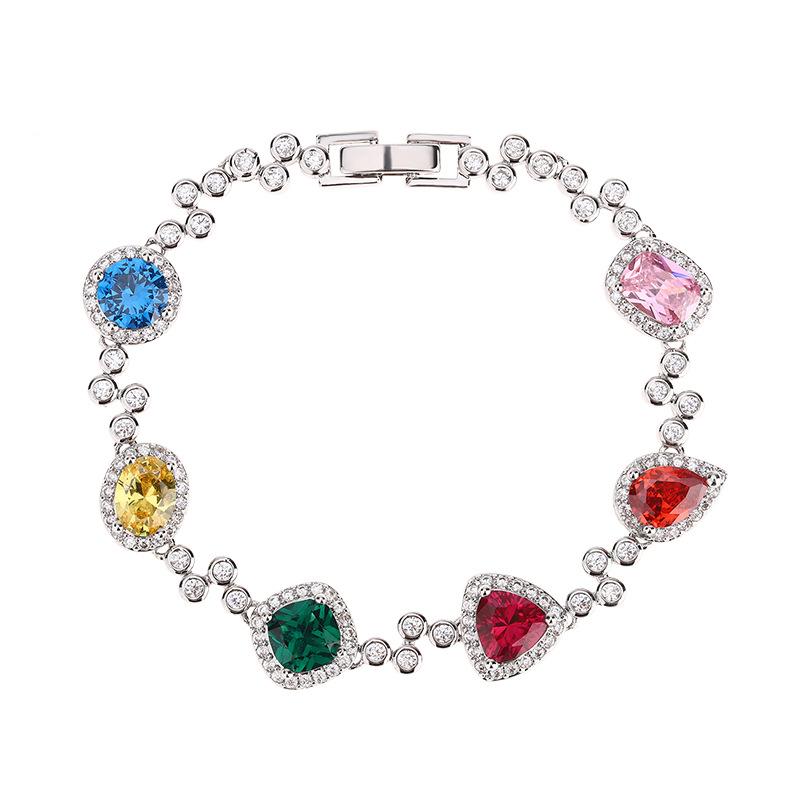 Schmuck Retro Simulationsfarbe Schatz Licht Luxus Voll Diamant Süßigkeiten Retro Armband Damen