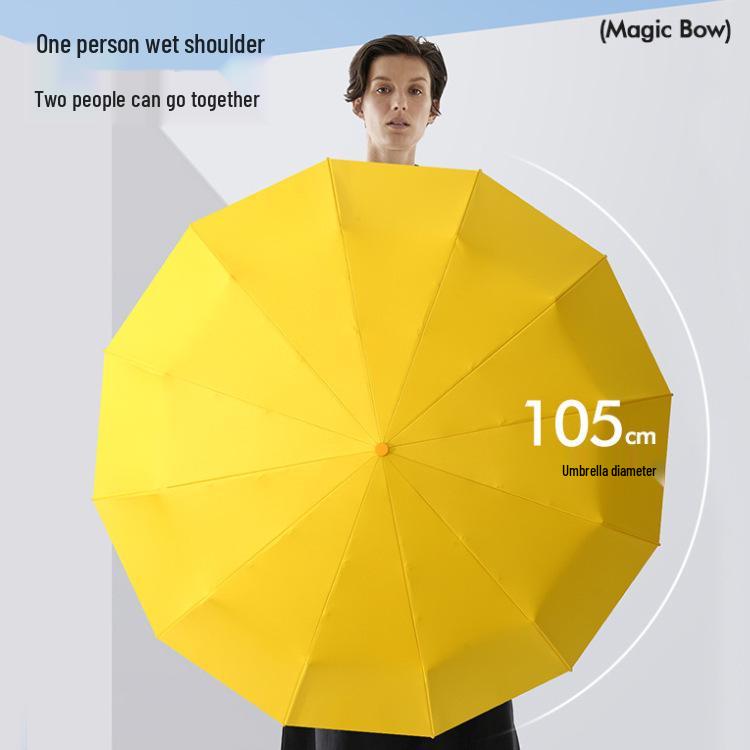 72-Bone Automatic Large Sunshade Umbrella: Durable Parasol for Women and Men, Ideal for Sunny and Rainy Days.