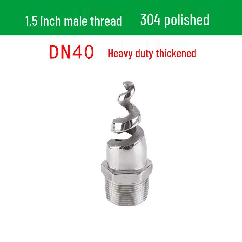 Stainless Steel Anti-Clog Spiral Spray Nozzle for Cooling Tower & Fire Protection