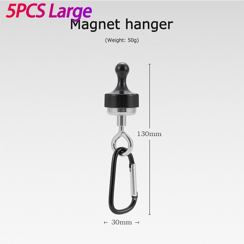 Magnetic Lanyard Clip Pulling Force Hanging Carabiners D Shape Multipurpose Magnet Hooks for Hiking Camping Climbing Picnic