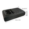 With 2 Cup Holders PU Leather Armrest Cushion, Car Center Console Armrest Cushion, Portable Car Amrest Pillowcase Height Cushion