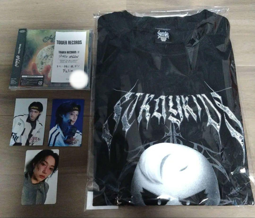 

[Б/У] Футболка Stray Kids Felix Darkness skzoo Pogari Hollow CD и т.д.
