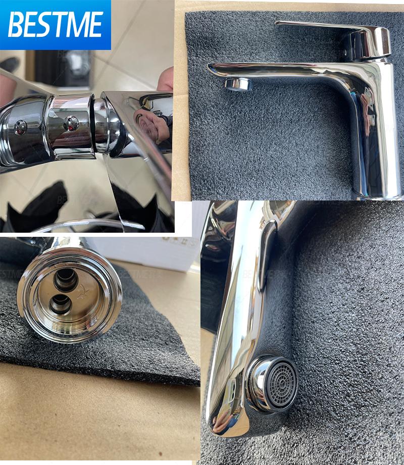 Luxury Modern Bathroom Sink Faucet Mixer Tap Long Water Spout Deck Mount 304 Stainless Steel Various Colors Ceramic Valve Core