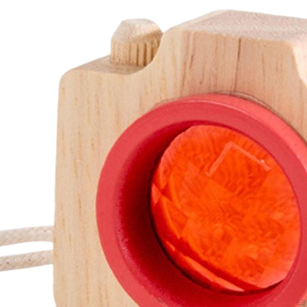 Creative Mini wooden Toy Kaleidoscope Unique Lens Pretend Play Children