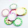 5Pcs New Dollhouse Miniature Patterned Plate Cute Cartoon Dish Plate Model Props Toys For Dollhouse Kitchen Accessories