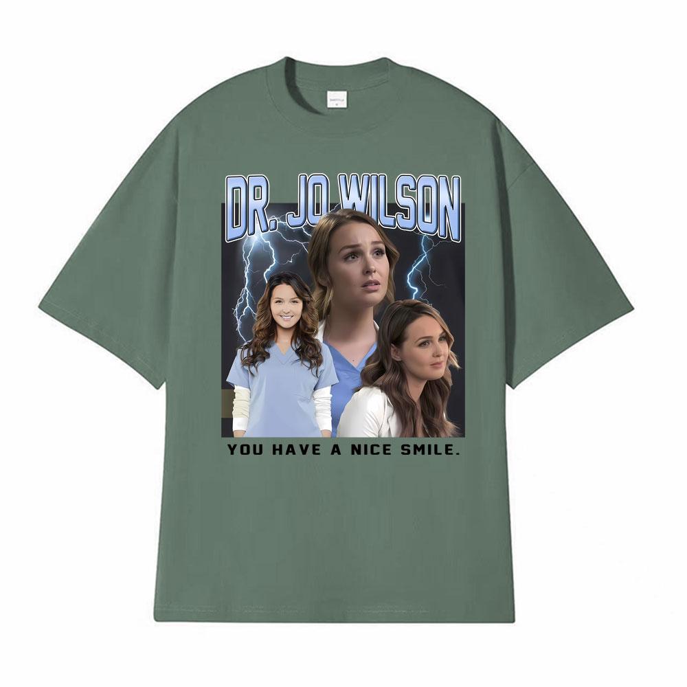

Camilla Luddington As Dr Jo Wilson Greys Anatomy Graphic Tshirt Men Women Fashion High Street Tee Shirt Casual Cotton T Shirt 4XL