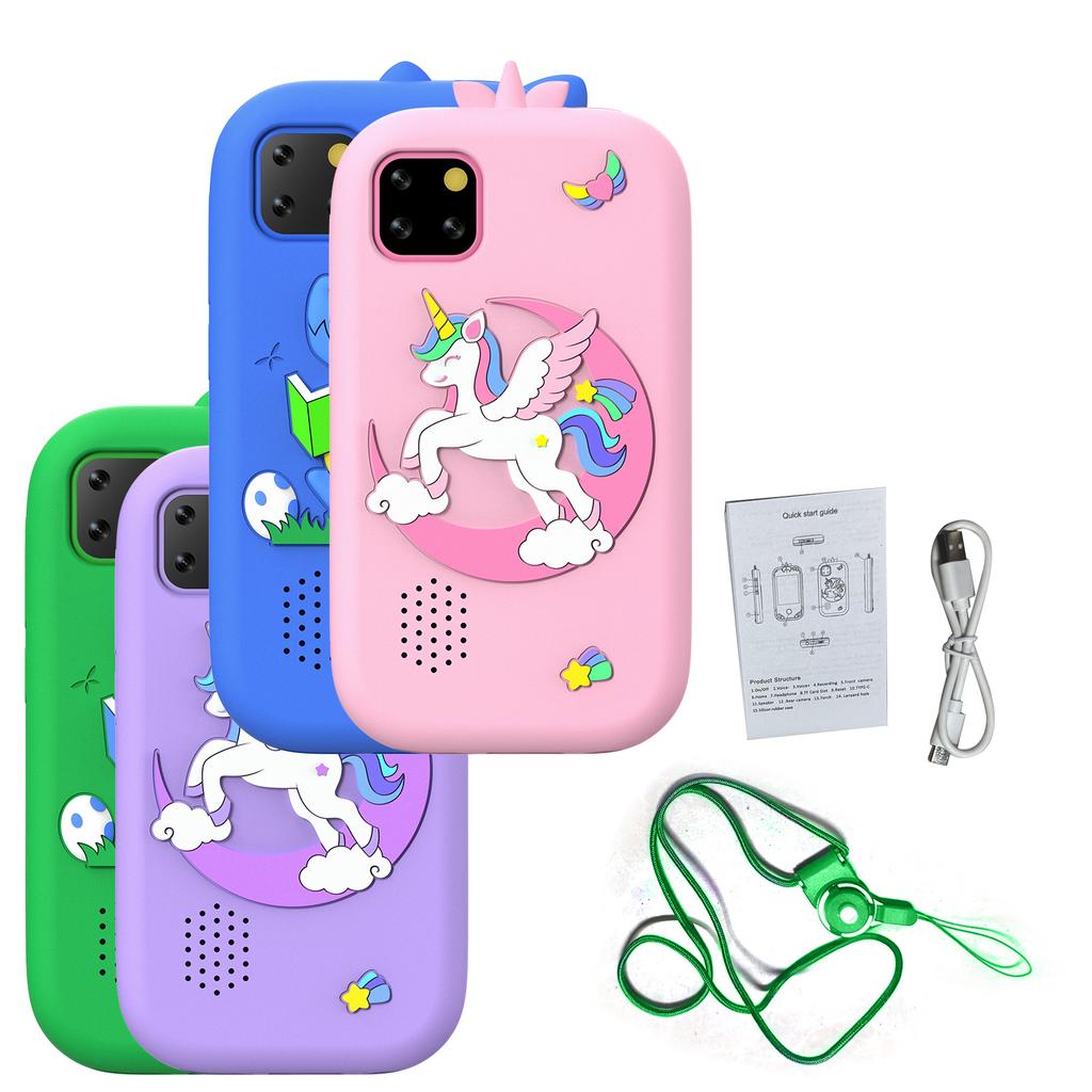 2.8-Inch Touchscreen Kids Smart Phone with Games Camera MP3/MP4 Player Built-in 32GB Memory Kids Smartphone Toys Kids MP3 Player