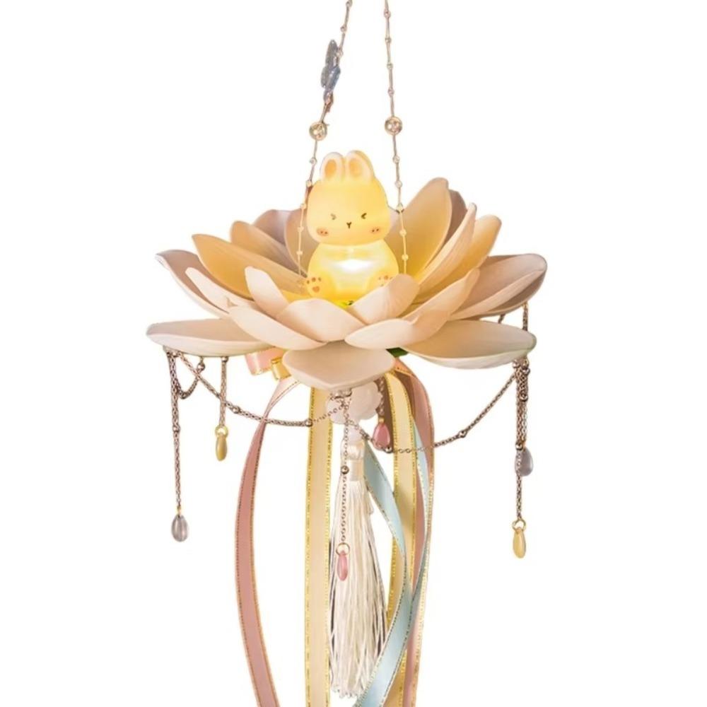 DIY Rabbit Lotus Lantern Material Package Mid-Autumn Festival Lantern  Festive Atmosphere