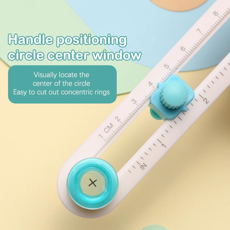 Adjustable 360 Degree Circle Cutting Machine Diy Manual Rotary Compass Knife Paper Scrapbooking Cards Cutters Crop Tool