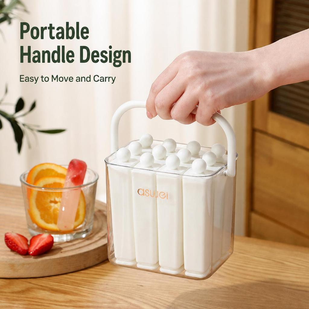 Silicone Ice Mold Stackable Ice Stick Tray Food Grade Ice Mold Dustproof For Iced Coffee Iced Drinks Refrigerator Storage 6