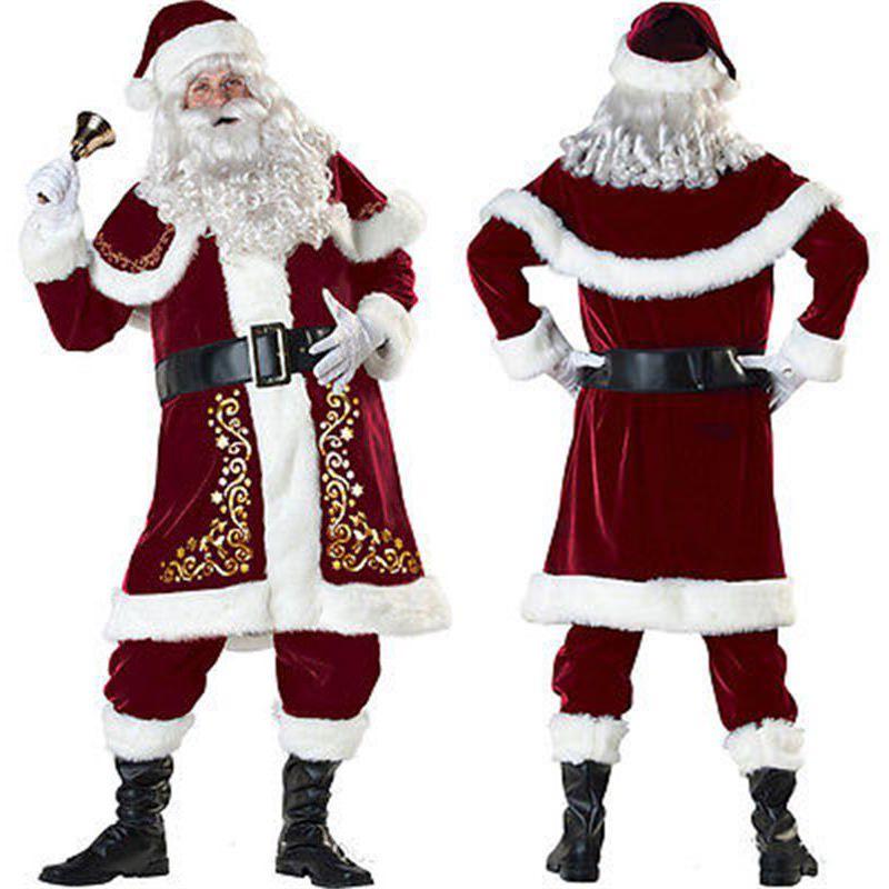 Plush And Cozy Santa Claus Costume Set Perfect For Christmas Festivities And Events