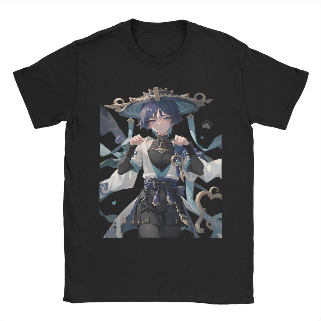 Vintage Genshin Impact Albedo Tshirts Unisex Unisex O Neck 100 Cotton T Shirts Anime Game Tee Shirt Gift Idea Clothing