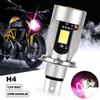 Blue Angel Eye H4 LED Motorcycle Headlight 9003 Scooter Bulb Light Accessories DC Motorbike DRL 12-80V HB2 Headlamp Hi/Lo Bulb