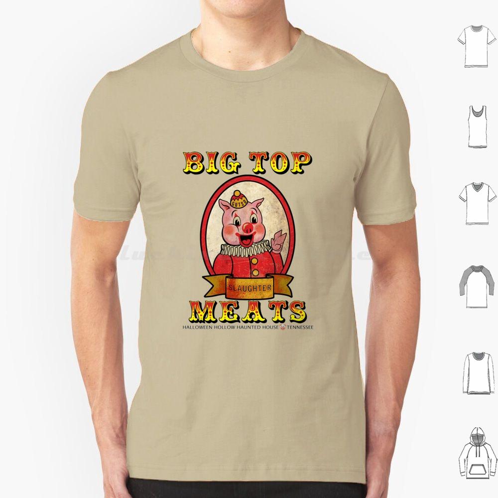 Big Top Meats T Shirt Cotton Men Women DIY Print Halloween Haunted House Halloween Hollow Big Top