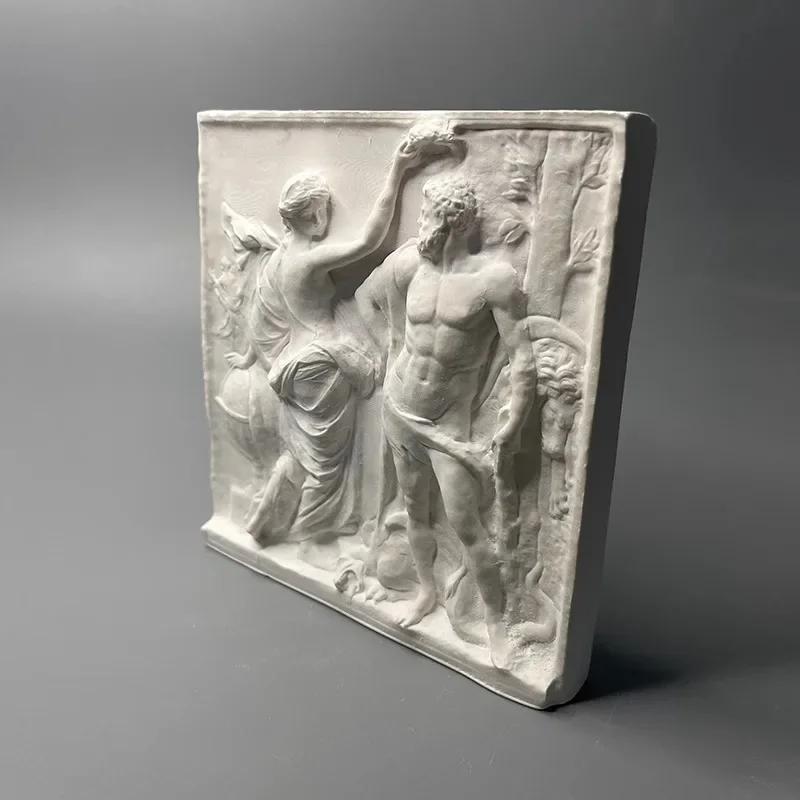 Roman Hercules Plaster Statue Crafts Desk Decoration Ornaments Creative Hercules Characters Sculpture Room Aesthetic Decor