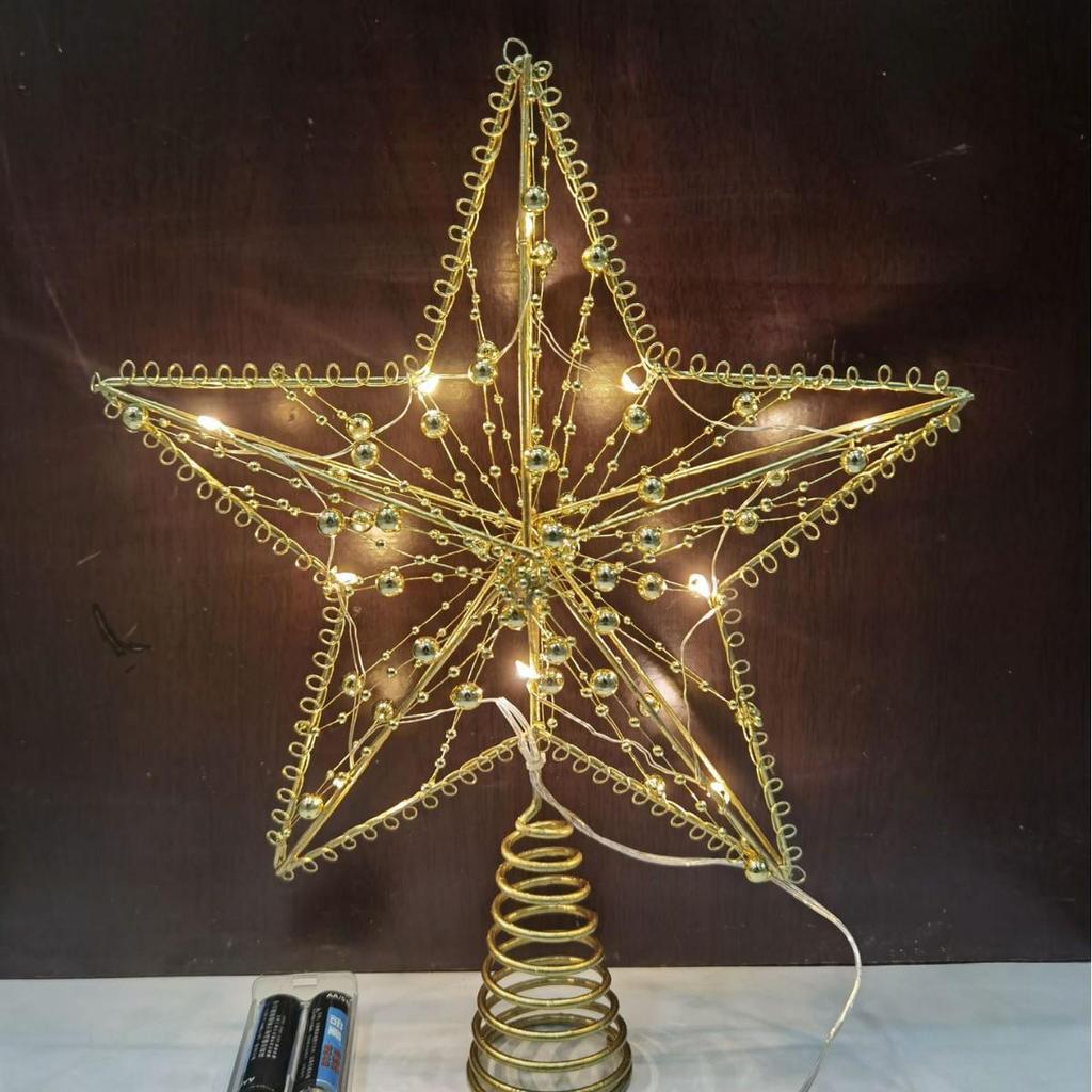 Yuzhu Line Tree Top Star Christmas Tree and Window Decorations