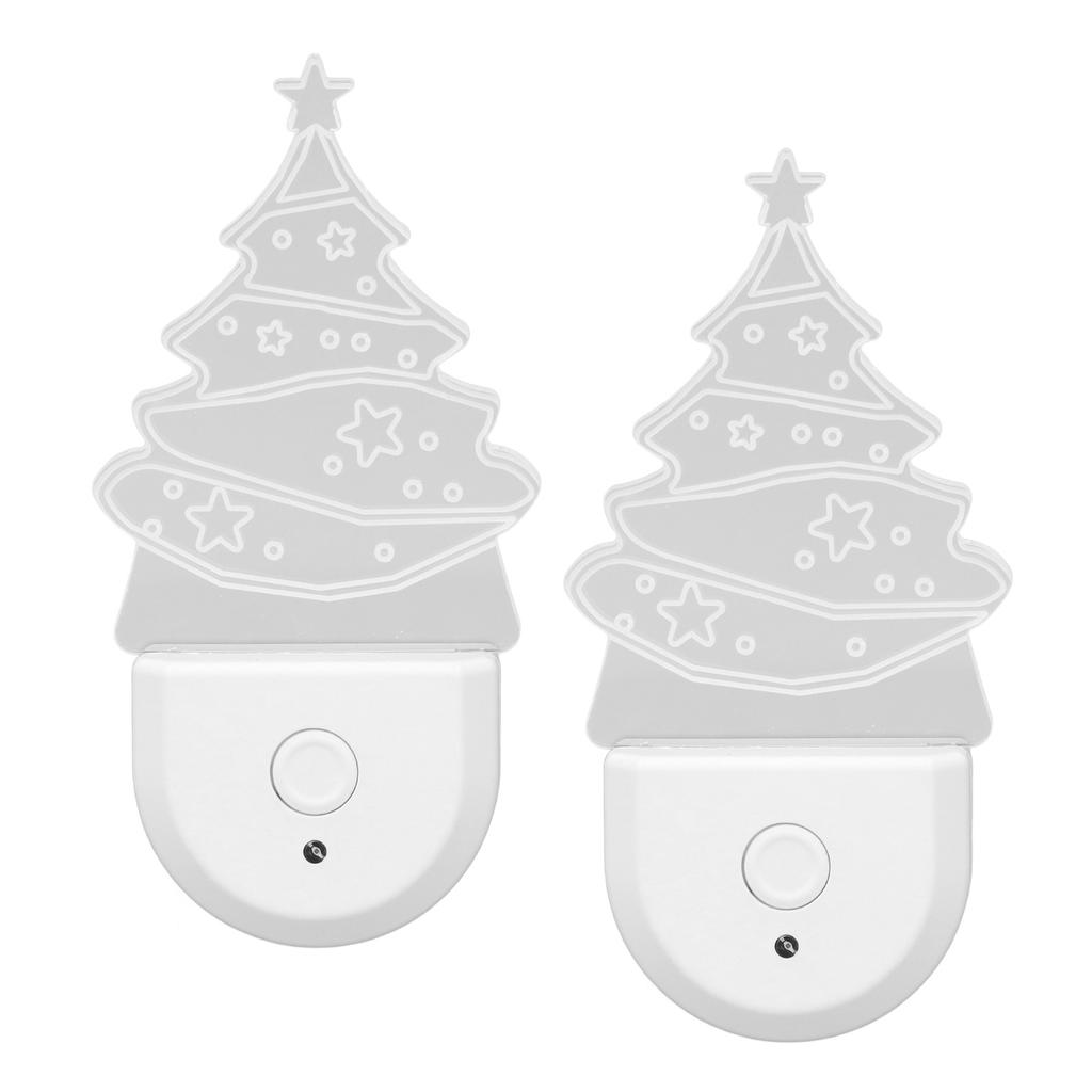 Xmas Tree LED Night Light Dusk To Dawn Sensor Plug and Play Energy Saving RGB Plug in Night Light fo