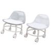 Low Rolling Stool with Wheels Back Support Small Acrylic Short Silent Mini Roller Seat