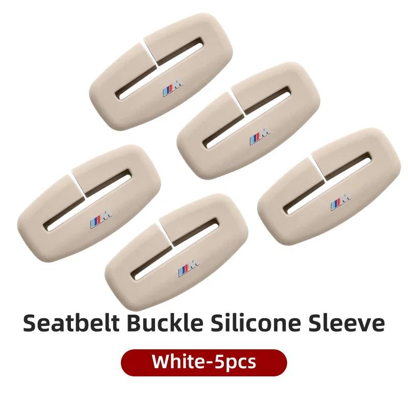 Car Sticker 2025 Hot Silicone Anti Scratch Car Seat Belt Clip Protector Buckle Lock Cover For BMW X1 X2 X3 X5 E46 E90 E70 F20 E6