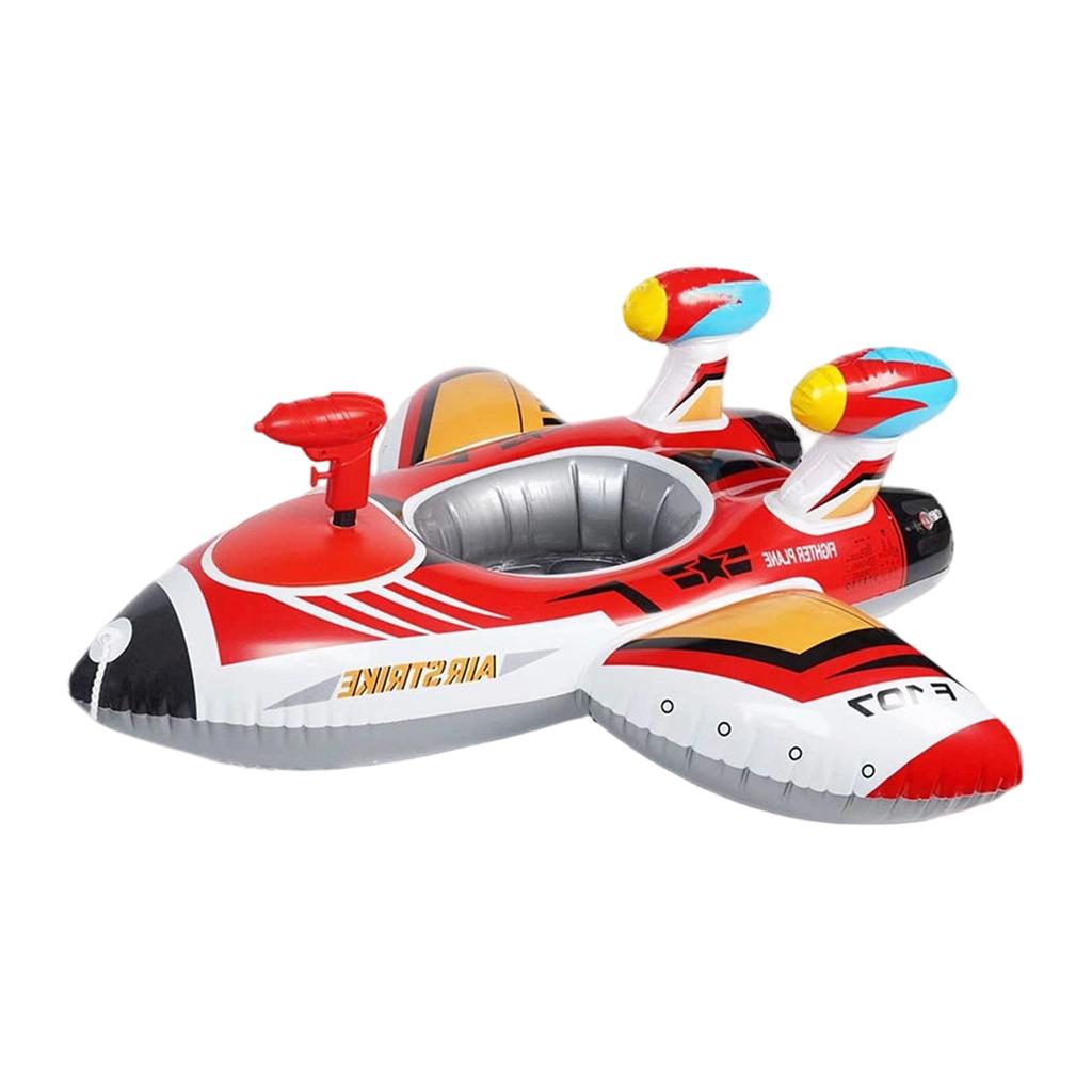 Inflatable Airplane Pool Float Swim Ring for Kids and Adults Durable PVC Construction with Comfortable Seating and Easy Inflation for Water Fun