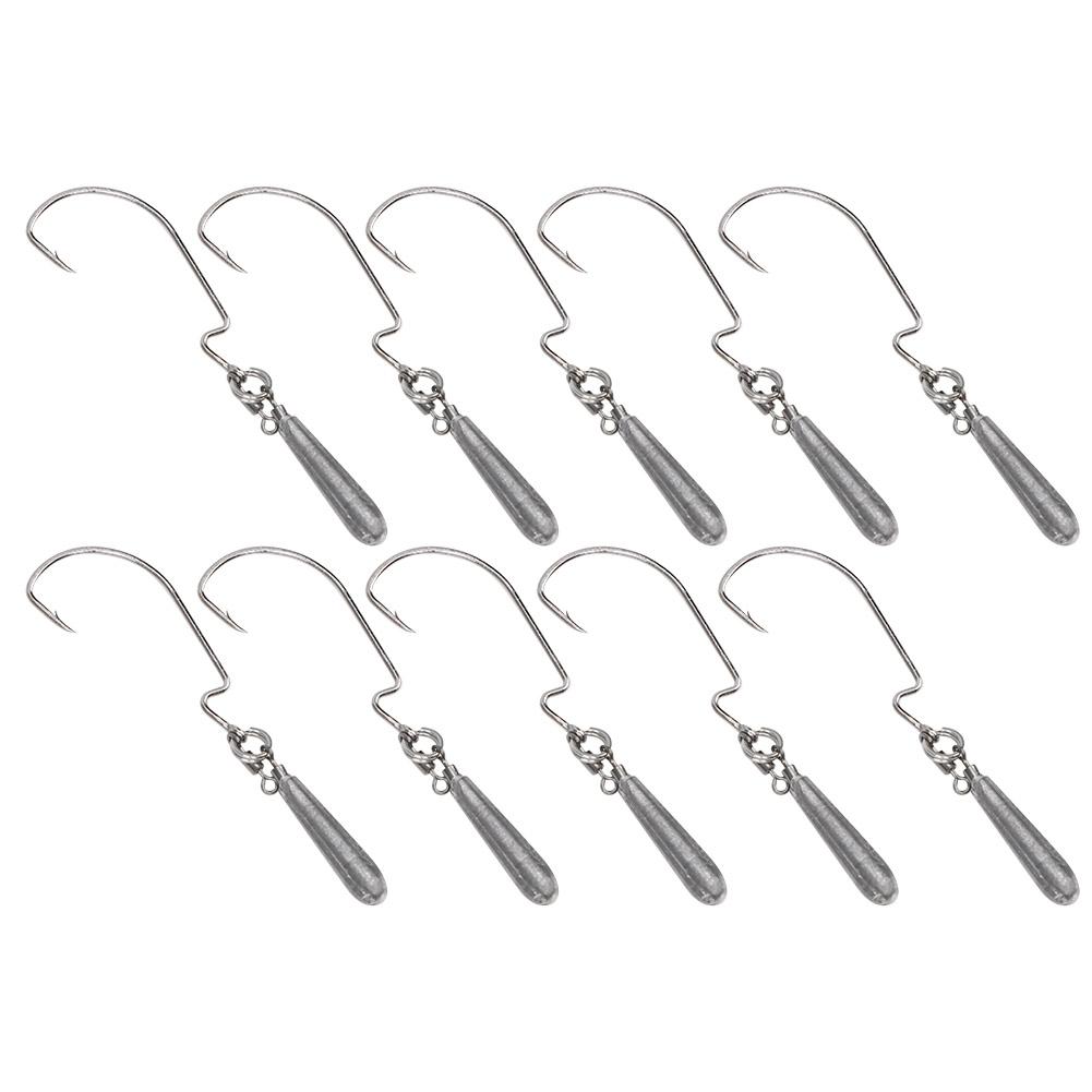 2Bag Weight HighCarbon Steel Crank Hook Lure Bait Counterweight Fishing Accessory