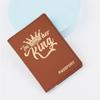 Lover Couple Passport Cover Holder Hot Stamping Queen for Women Men Travel Fashion Weddings Gift