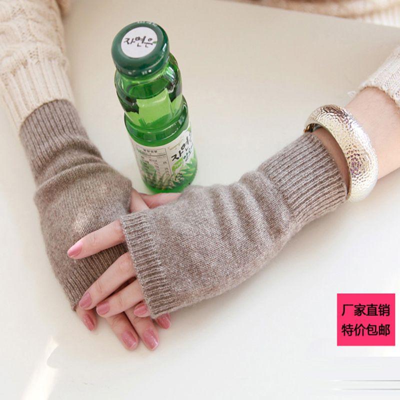 

Кашемировые перчатки без пальцев женские зимние короткие теплые вязаные напульсники перчатки мужские шерстяная нить с прорезями с открытыми пальцами студенческие для печати Camel [paragraph regular]] One size