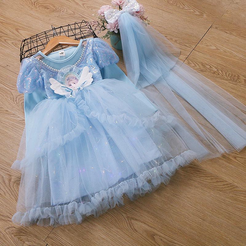 Girls' Kuromi Summer 2025 Lolita Princess Dress - New Fashionable Evening Puffy Skirt