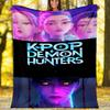 Coperta stampata a tema Cacciatori di Demoni KPop - Perfetta per divano, letto, viaggi e uso all'aperto | Lavabile in lavatrice, accogliente e resistente.