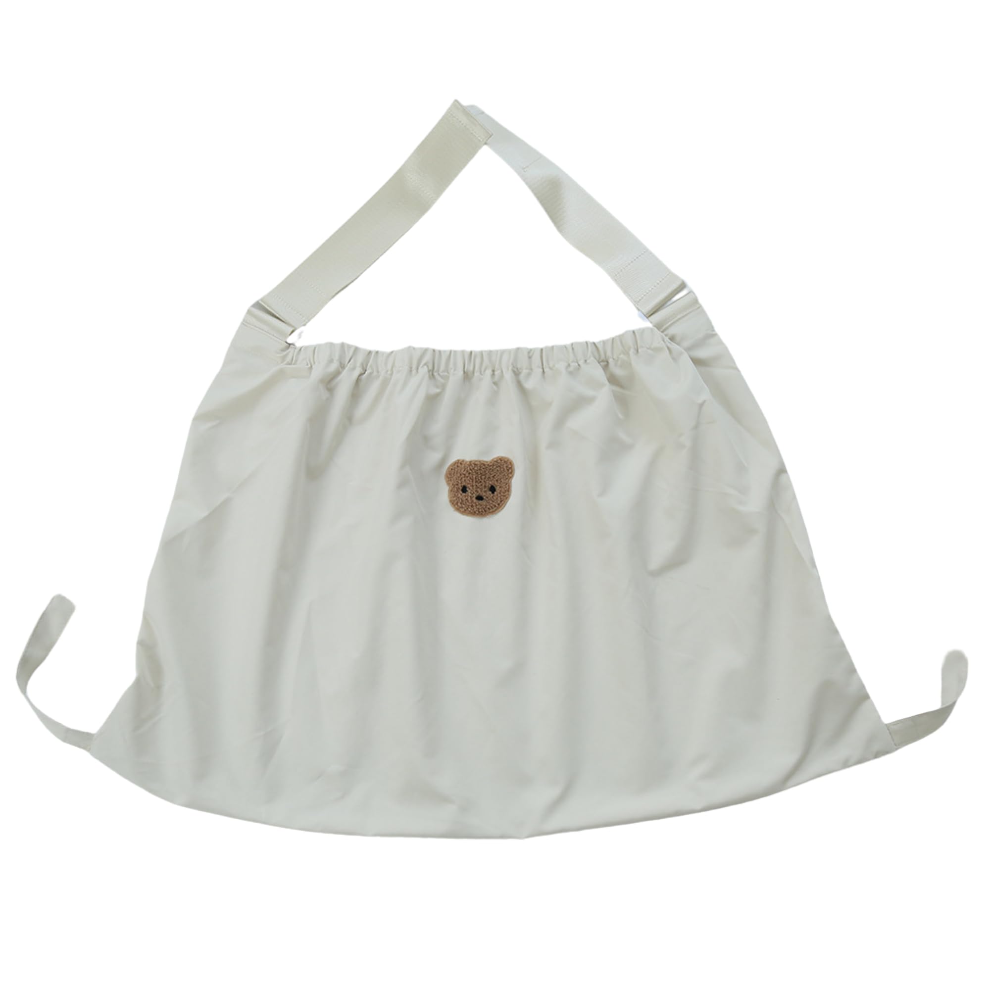 

NASSIA Storage Bag with Functional Safe Stroller Bag for and Diaper Large Pockets, Shopping, Travel, Storage, (Off-White)