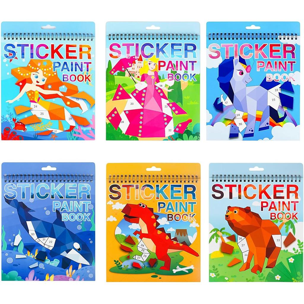 1PCS Sticker Book Crafts for Kids Ages 4-8, Sticker by Number for Brain games,Gifts,Travel Toy