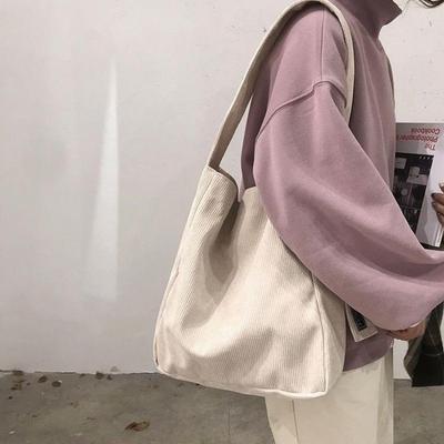 1 Stück Neue Canvas-Tasche Vintage Cord-Umhängetasche Große Kapazität Schüler Klassenzimmer Tasche Vielseitige Crossbody