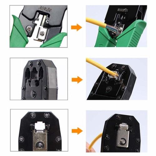 IWISS TL-315 LAN Cable Crimping Pliers with Stripper and Modular Plug Crimping Tool