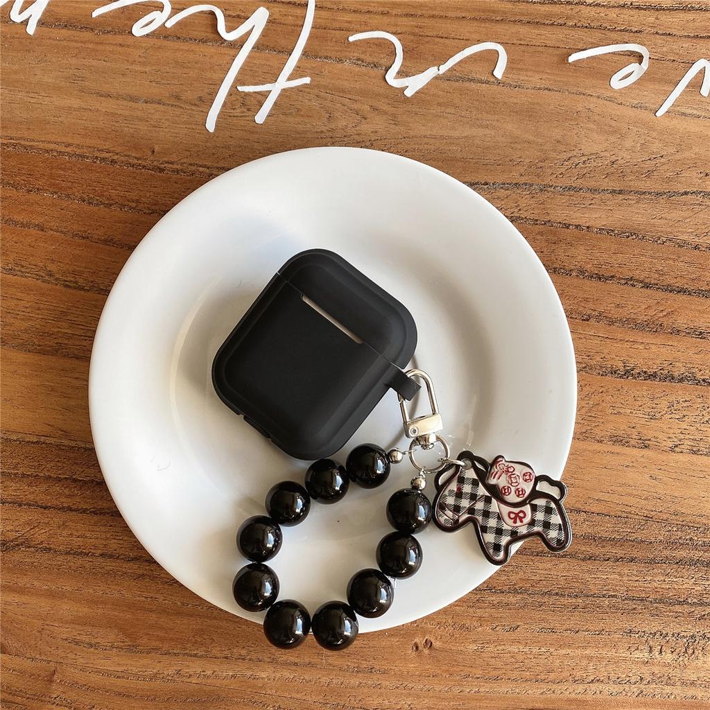 Pony Bead Chain for Apple AirPods 1 Generation Earphone Case Pro1 Earphone Case 1 Generation Silicone Soft Case