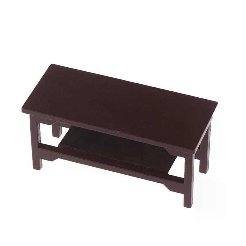 1/12 Dollhouse Miniature Retro Wooden Coffee Table Furniture Toys Accessories For Kids Creative Play