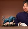 High Grade GOOD LUCK Mascot Stock Market Bull Career Wealth Bull Bronze Statue HOME Shop Club BAR Company Decoration